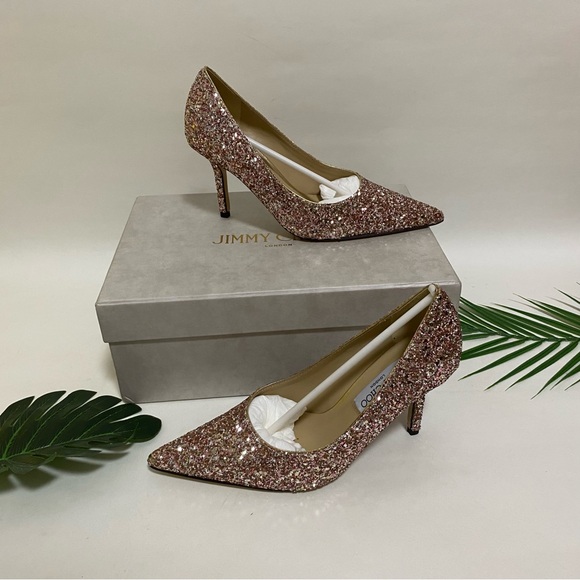 Jimmy Choo Shoes - Jimmy Choo Glitter Heels - Pink and Gold👑🍓🍇